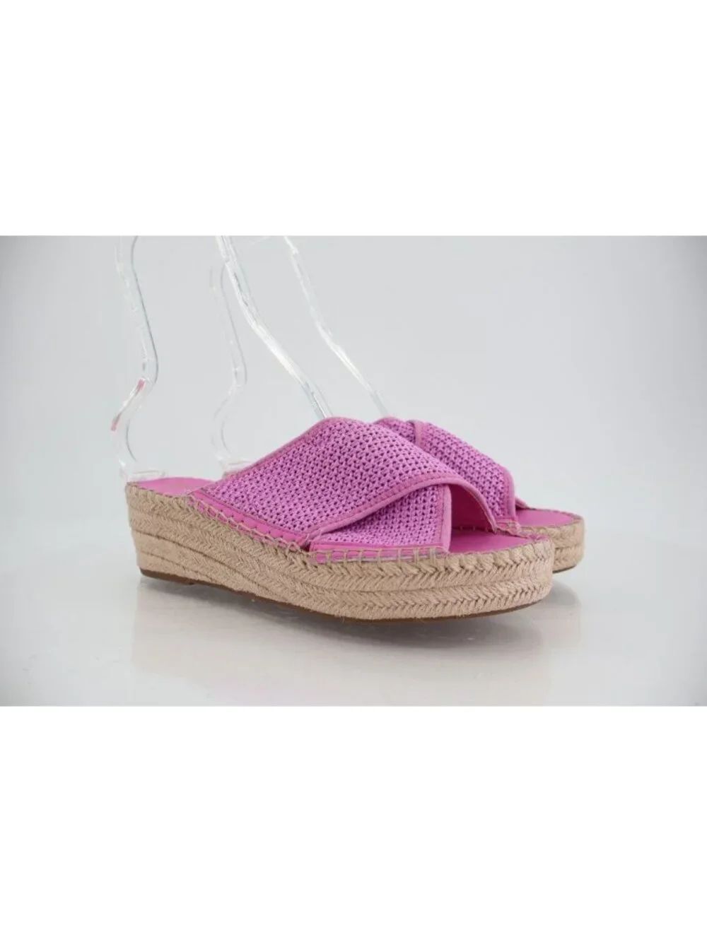 Franco Sarto Women's Pamala Sandal Size 10 Wedge Platform Pink Espadrille